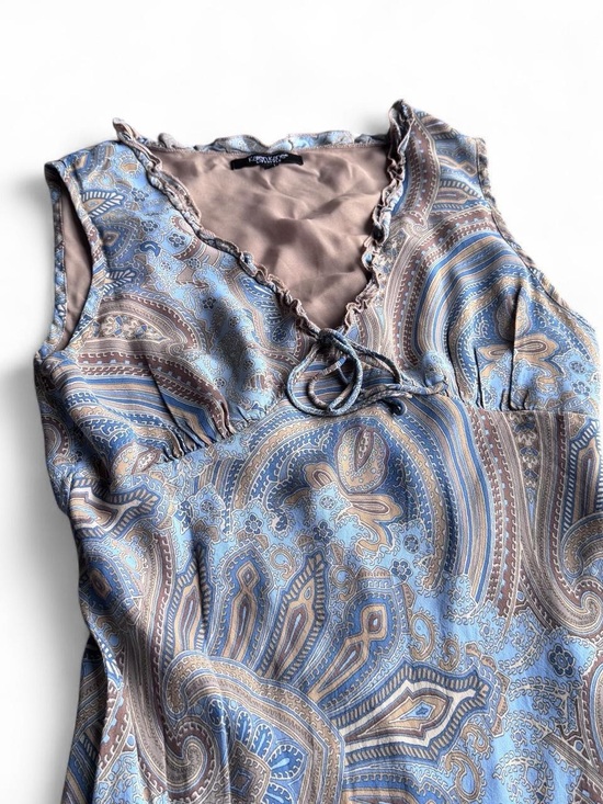 Karen Kane Dresses & Skirts - 2000s Paisley Print Blue Maxi Dress
